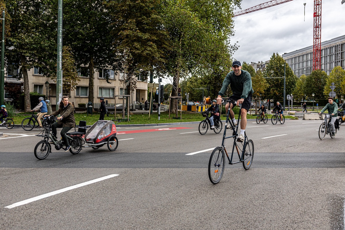 dimanche sans voiture dans les rues de bruxelles , un evenement qui a lieu chaque année